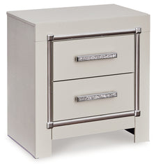 Zyniden Full Upholstered Panel Bed and Nightstand