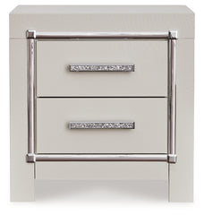 Zyniden Full Upholstered Panel Bed and Nightstand