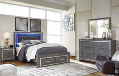 Lodanna Queen Storage Bed, Dresser, Mirror and 2 Nightstands