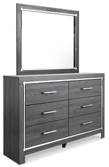 Lodanna King Upholstered Storage Bed, Dresser, Mirror, Chest, and Nightstand