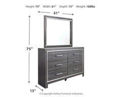 Lodanna King/Cal King Panel Headboard, Dresser, Mirror and 2 Nightstands