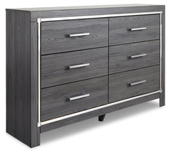 Lodanna King Upholstered Panel Bed, Dresser and Nightstand