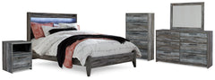 Baystorm Queen Panel Bed, Dresser, Mirror, Chest and Nightstand