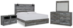 Baystorm King Panel Bed, Dresser, Mirror and 2 Nightstands