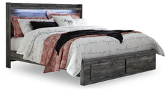 Baystorm King Panel Storage Bed and 2 Nightstands