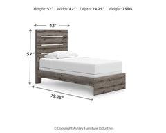 Graystorm Twin Panel Bed