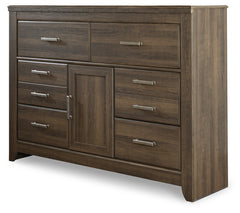 Juararo King Poster Bed, Dresser, Mirror, Chest and 2 Nightstands