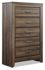 Juararo Queen Poster Bed, Dresser, Mirror, Chest and 2 Nightstands