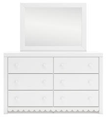 Mollviney Full Panel Storage Bed, Dresser and Mirror
