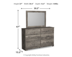 Ralinksi Queen Panel Bed, Dresser and Mirror