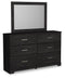 Belachime Twin Panel Bed, Dresser and Mirror