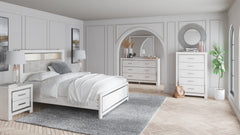 Altyra Queen Panel Bookcase Bed, Dresser and Mirror