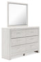 Altyra King Upholstered Panel Bed, Dresser, Mirror, and Nightstand