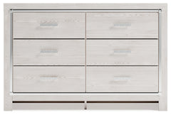 Altyra Full Upholstered Panel Bed, Dresser and Nightstand