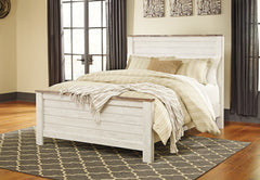 Willowton Queen Panel Bed, Dresser, Mirror, Chest and 2 Nightstands