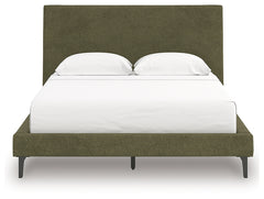 Chirason Queen Upholstered Bed with Roll Slats