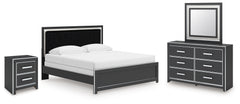 Zuraleus King Panel Bed, Dresser, Mirror and Nightstand