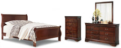 Alisdair Queen Sleigh Bed, Dresser, Mirror, and Chest