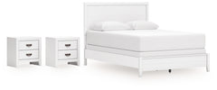 Binterglen Queen Panel Bed and 2 Nightstands