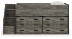 Frandern Twin Loft Bed with Drawer Storage