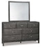 Caitbrook Full Storage Bed with Mirrored Dresser