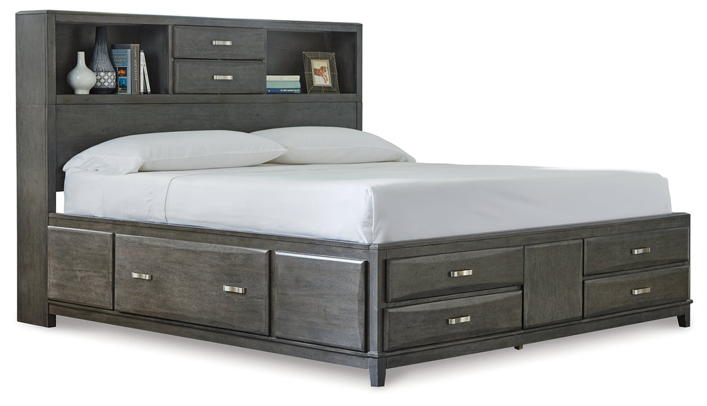 Caitbrook California King Storage Bed with 8 Drawers Home Style