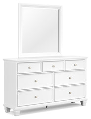 Fortman Twin Panel Bed, Dresser and Mirror
