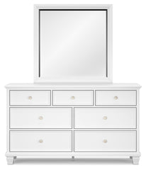 Fortman Twin Panel Bed, Dresser and Mirror