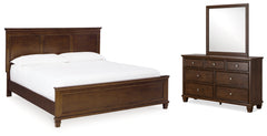 Danabrin King Panel Bed, Dresser and Mirror