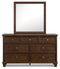 Danabrin Twin Panel Bed, Dresser and Mirror