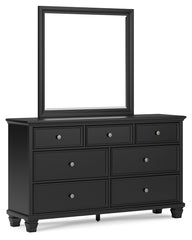 Lanolee Twin Panel Bed, Dresser and Mirror