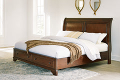 Trellington Queen Sleigh Storage Bed