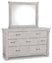 Brashland California King Panel Bed, Dresser, Mirror and Nightstand