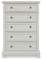 Robbinsdale King Panel Bed, Dresser, Mirror, Chest and 2 Nightstands