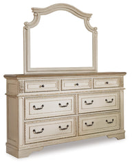 Realyn California King Panel Bed, Dresser, Mirror and Nightstand