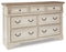Realyn King Upholstered Panel Bed, Dresser, Chest and Nightstand