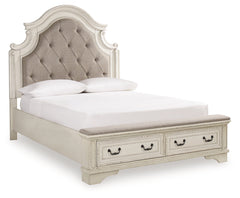 Realyn Queen Storage Bed, Dresser and Mirror