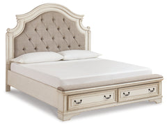 Realyn King Panel Bed, Dresser, Mirror and 2 Nightstands