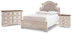 Realyn Full Panel Bed, Dresser and Nightstand