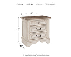 Realyn Full Panel Bed, Dresser and Nightstand