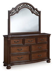 Lavinton King Poster Bed, Dresser, Mirror and Nightstand