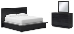 Londer King Panel Bed, Dresser and Mirror