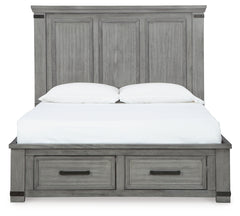 Russelyn Queen Panel Storage Bed, Dresser, Mirror, Chest and 2 Nightstands
