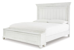 Kanwyn King Panel Bed with Storage, Dresser and Mirror