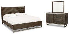 Arkenton King Panel Bed, Dresser and Mirror