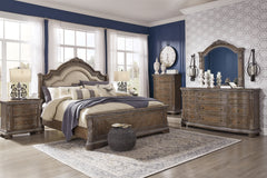 Charmond King Sleigh Bed, Dresser, Mirror, Chest and 2 Nightstands