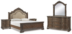 Charmond King Sleigh Bed, Dresser, Mirror and 2 Nightstands