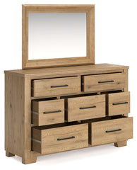 Galliden Queen Panel Bed, Dresser and Mirror