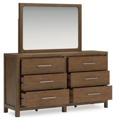 Cabalynn Queen Upholstered Bed, Dresser and Mirror