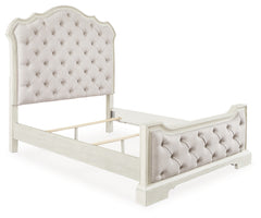 Arlendyne Queen Upholstered Panel Bed and 2 Nightstands